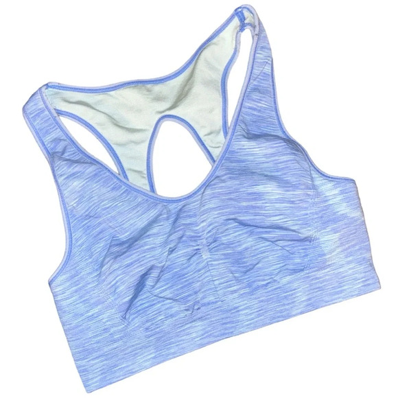 Aerie Reversible Seamless Blue Cutout Sports Bra Bralette - Picture 1 of 7